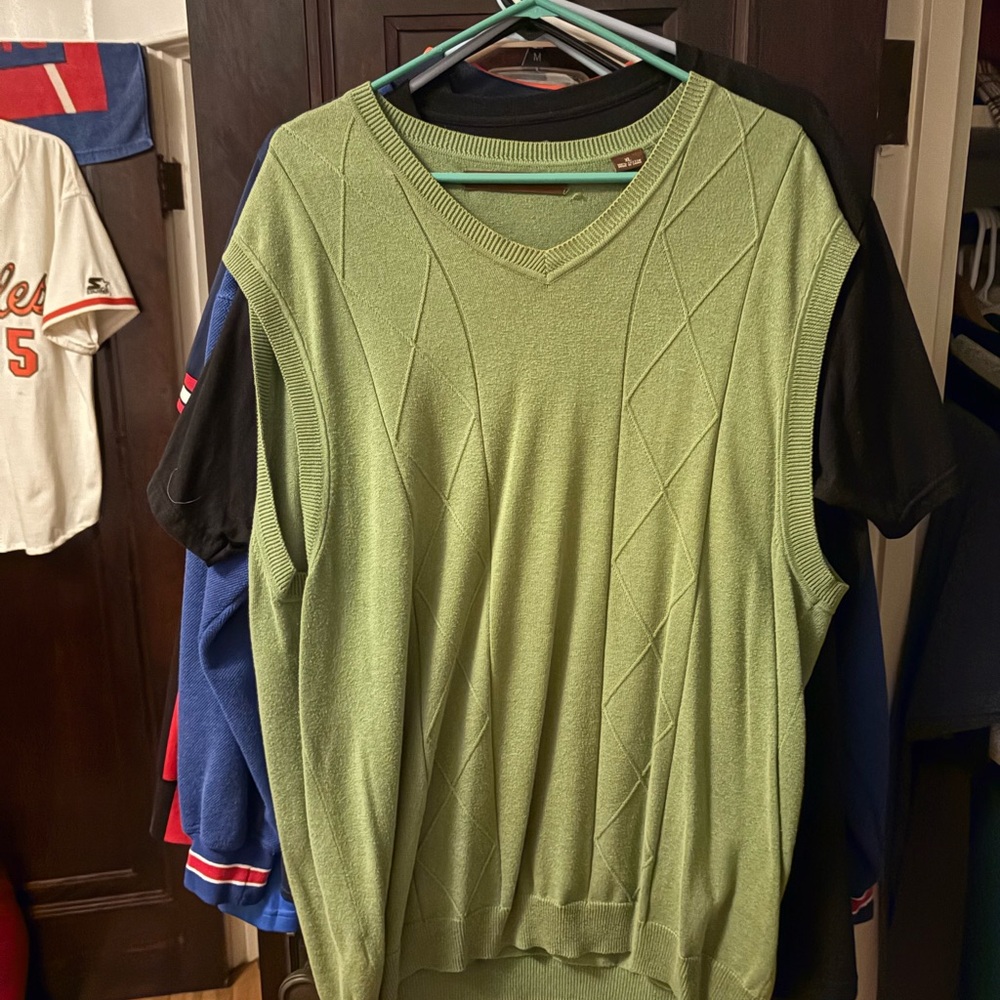 Paul Fredrick Green Sweater Vest
